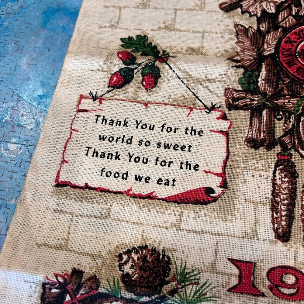 1963 Cuckoo Clock Linen Calendar